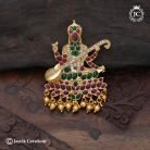 189 Premium Real Kemp Saraswathi Pendent-JCPT189 - 999 (3)