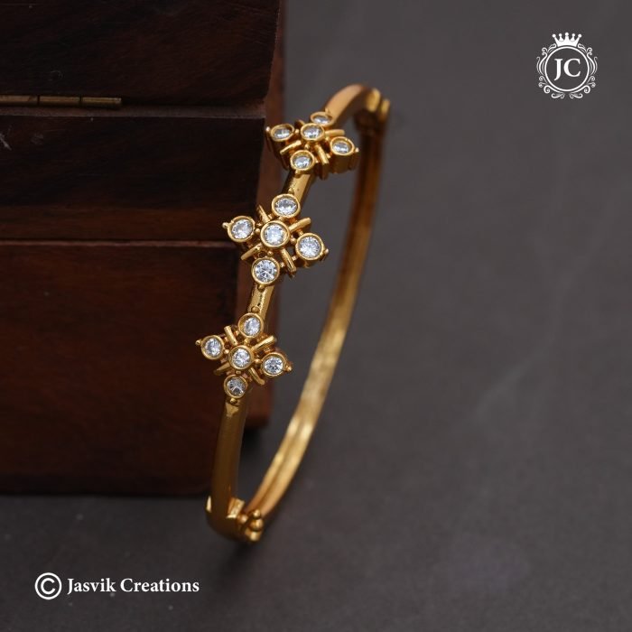 204 Diamond replica Antique Openable Kada - JCBT204 - 299 204 Diamond replica Antique Openable Kada - JCBT204 - 299