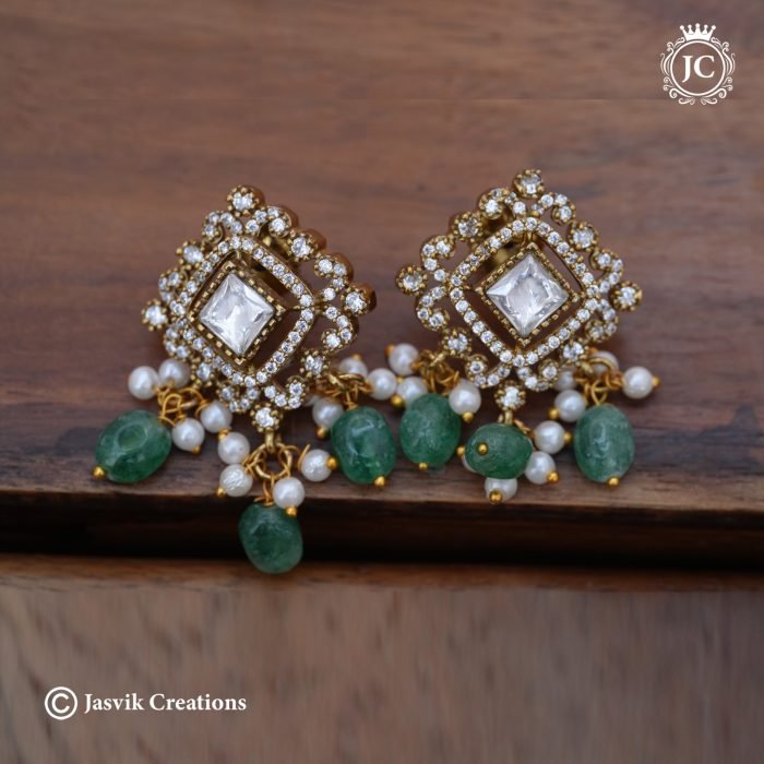 253 Premium Real Kemp with Kundan necklace-JCNL253 -1599 (3)
