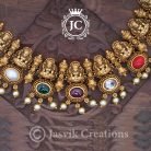 261 Premium Navarathna wih Lakshmi Necklace-JCNL261 - 1499 (5)