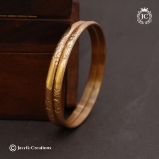 Impon Floral & Vine Carved Bangles without Polish - JCBN270