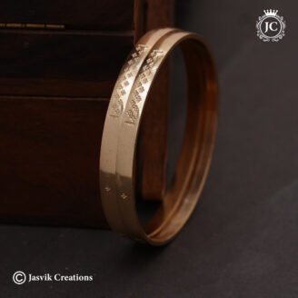 Impon Tiny Floral Cluster Engraved Bangles without Polish - JCBN275