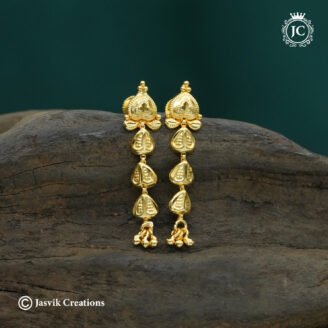Elegant Gold-Forming 4-Layer Drop Earrings- JCER305