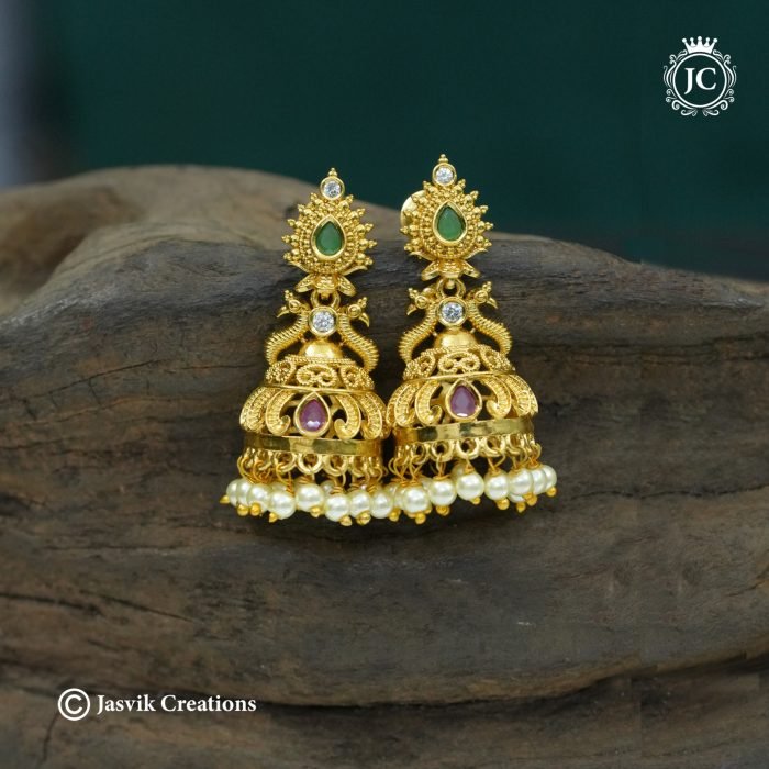 329 Gold Replica Antique Jhumka JCER329 - 399 (2)