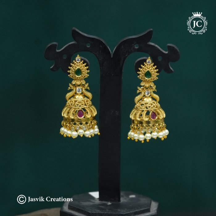 329 Gold Replica Antique Jhumka JCER329 - 399 (3)