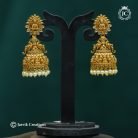 345 Premium Antique Finsh Lakshmi Jhumka-JCER345 - 499 (2)