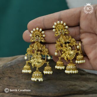 356 Radhai Krishnar Layer Ear Rings-JCER356 – 999 (2)