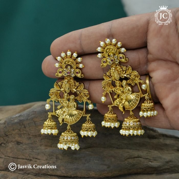 356 Radhai Krishnar Layer Ear Rings-JCER356 - 999 (2) 356 Radhai Krishnar Layer Ear Rings-JCER356 - 999 (2)
