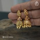 358 Premium Antique Peacock Jhumka -JCER358- 599 (3)