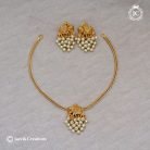 371 Elephant Choaker with pearl BEads -JCNL371 - 499 (5)