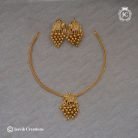 373 Elephant Choaker with Gold BEads -JCNL373- 499 (7)