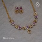 378 Premim Floral Chocker - Red White -JCNL378 -499 (3)