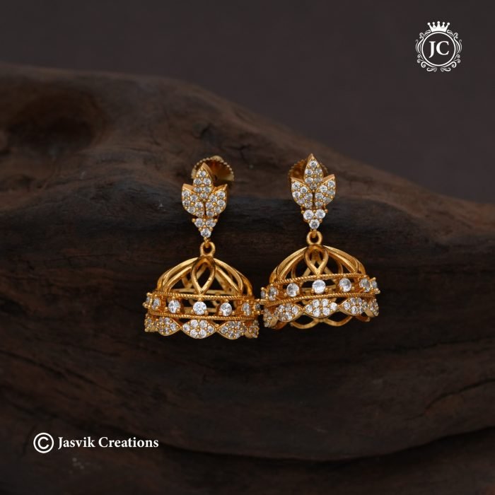 389 Diamond Replica Medium Ear Ring -JCER389- 350