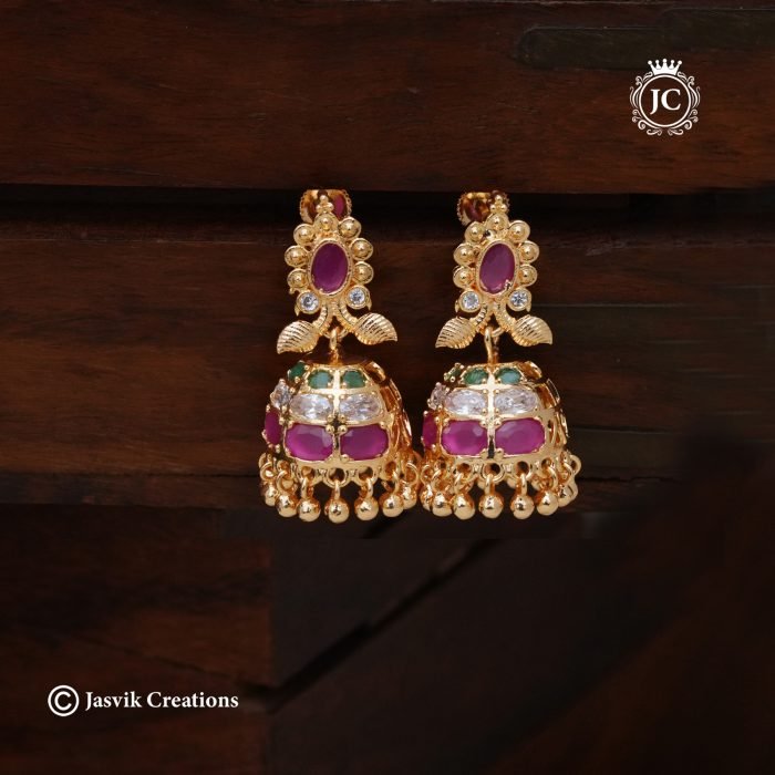 406-Microplated-AD-Jhumka-JCER406---399