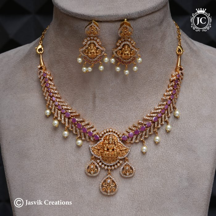 411 Premium Lakshmi Ruby NEcklace -JCNL411-650 (3) 411 Premium Lakshmi Ruby NEcklace -JCNL411-650 (3)