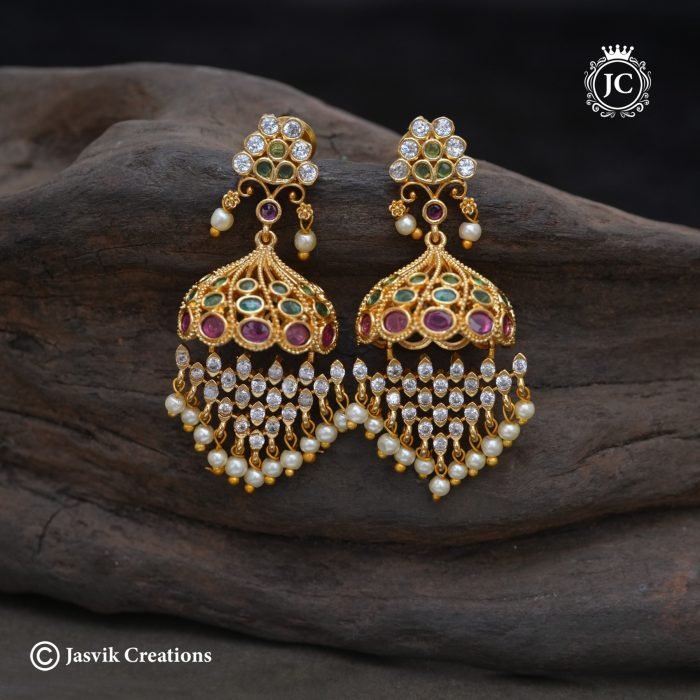 424 PRemoium Exclusive Jhumka with Lyer HAngings-JCER424 - 599 (2)