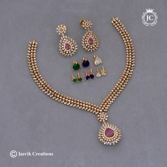 455 Diamond Look Changable Necklace -JCNL455-999 (3)