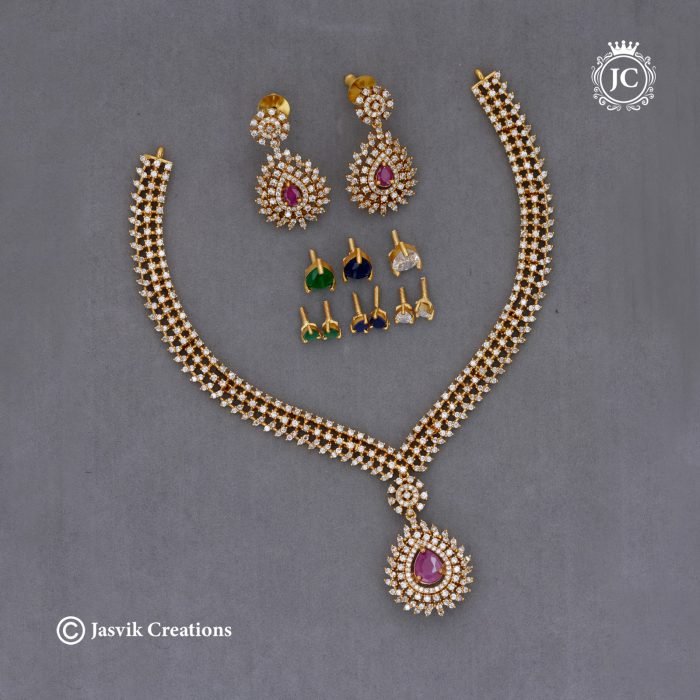 455 Diamond Look Changable Necklace -JCNL455-999 (4)