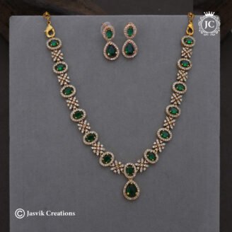 56 PRemium AD with Green Stone Necklace -JCNL056 -699 (3)