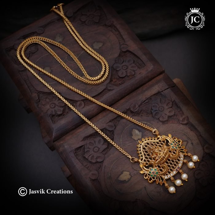 796 -Antique-Finish-Simple-Lakshmi-Dollar-Chain-JCCH796-299-(2) 796 -Antique-Finish-Simple-Lakshmi-Dollar-Chain-JCCH796-299-(2)