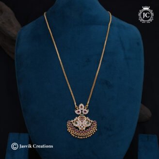 Majestic Micro-Plated Peacock AD Dollar Chain - JCCH799