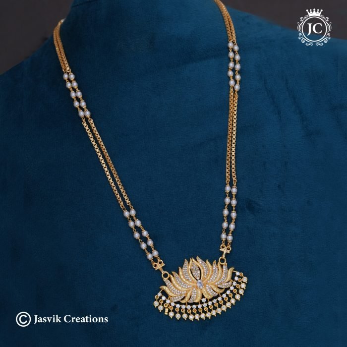 800 Vinatge 2 Layer Full White Lotus Dollar Chain (26) -JCCH800- 1199