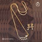 820 Premium Diamond Replica Peacock Simple Dollar Chain( Full White) 550 650 (6) -JCCH820