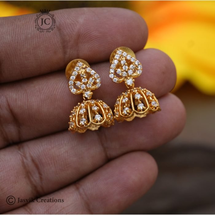 Diamond Replica Leaf Cutting Ear Ring – JCER445 (1) Diamond Replica Leaf Cutting Ear Ring – JCER445 (1)