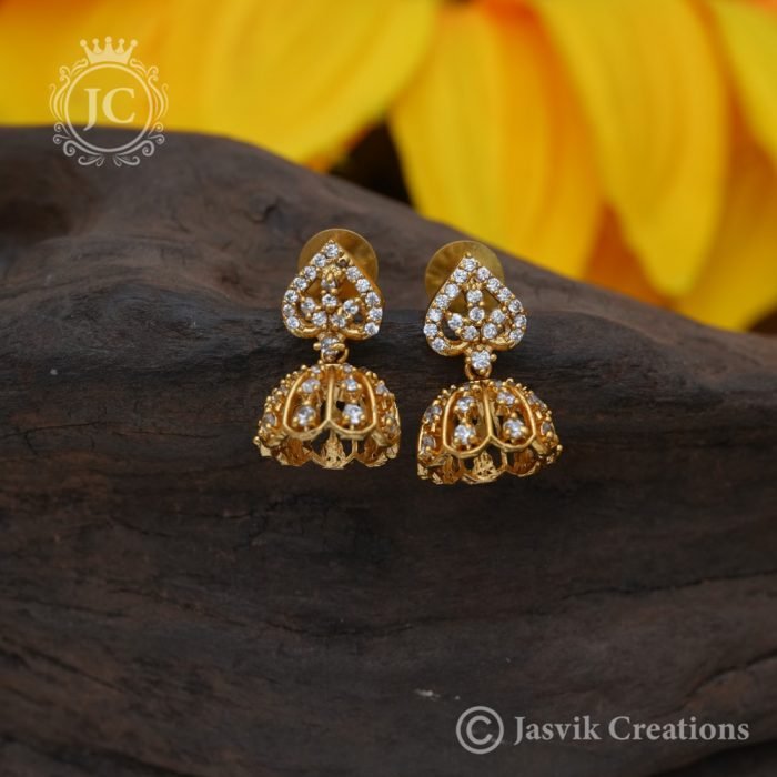 Diamond Replica Leaf Cutting Ear Ring – JCER445 (2) Diamond Replica Leaf Cutting Ear Ring – JCER445 (2)