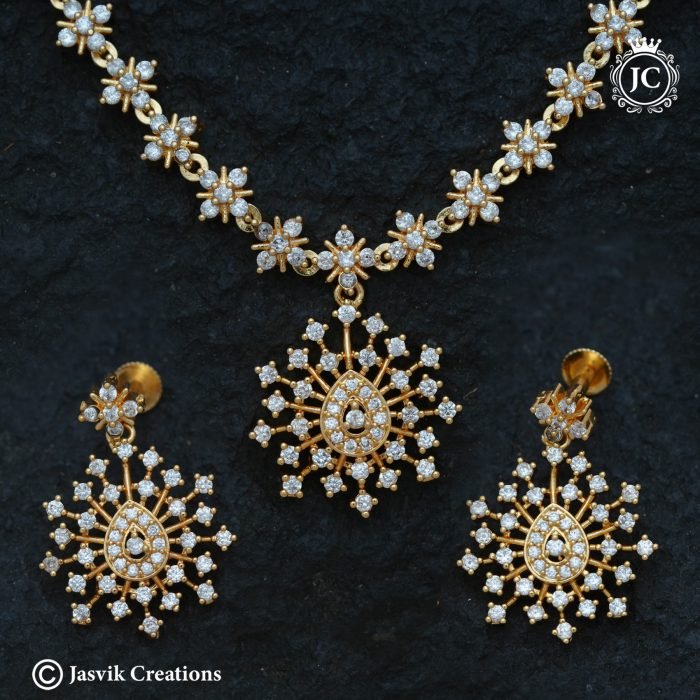1002 Microplated Diamond Replica AD Necklace-JCNL1002 - 750 (3)