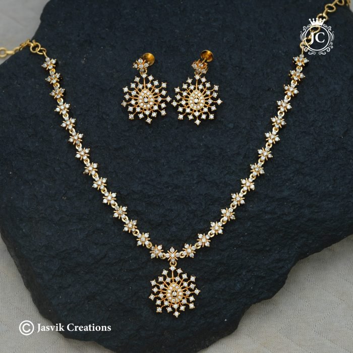 1002 Microplated Diamond Replica AD Necklace-JCNL1002 - 750 (4)