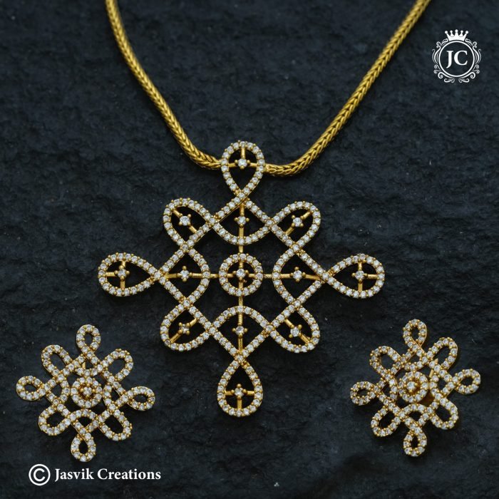 1004 Trending Antique Kolam Attikai -499 with Back Chain (4)-JCNL1004