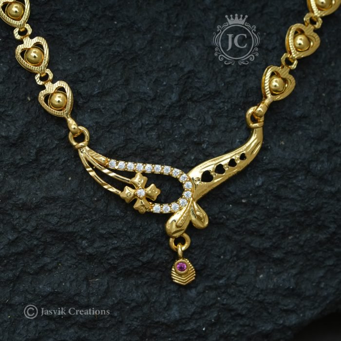 1006 Simple Real Gold Inspired Forming NEcklace -JCNL1006 -450 (6)