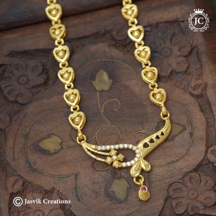 1006 Simple Real Gold Inspired Forming NEcklace -JCNL1006 -450 (7)
