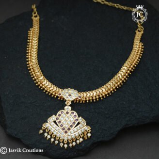 Traditional Impon Attigai Necklace - JCNL1007
