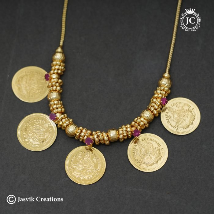 1011 Real gold Inpired Coin Necklace -JCNL1011- 650(3)