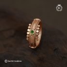 181 Impon finger ring( Randomn Size) Green without Polish-JCFR181- 150 (11)