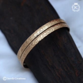 Impon Floral Engraved Bangle without polish - JCBN196