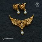 197 Simple Antique Dollar with Ear ring-JCPT197 -299 (2)