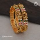 240 Premium Antique Lakshmi with AD Stone Bangle -JCBN240- 599 (2)