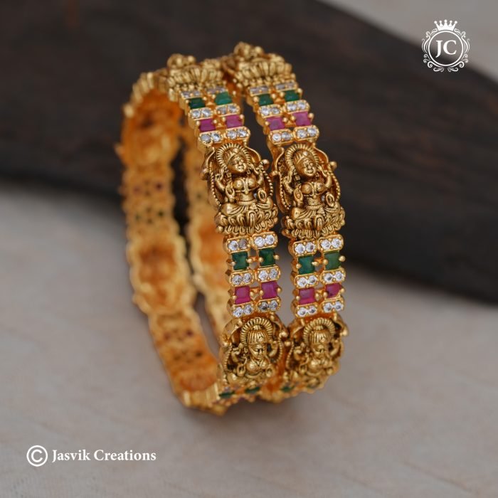 240 Premium Antique Lakshmi with AD Stone Bangle -JCBN240- 599 (2) 240 Premium Antique Lakshmi with AD Stone Bangle -JCBN240- 599 (2)