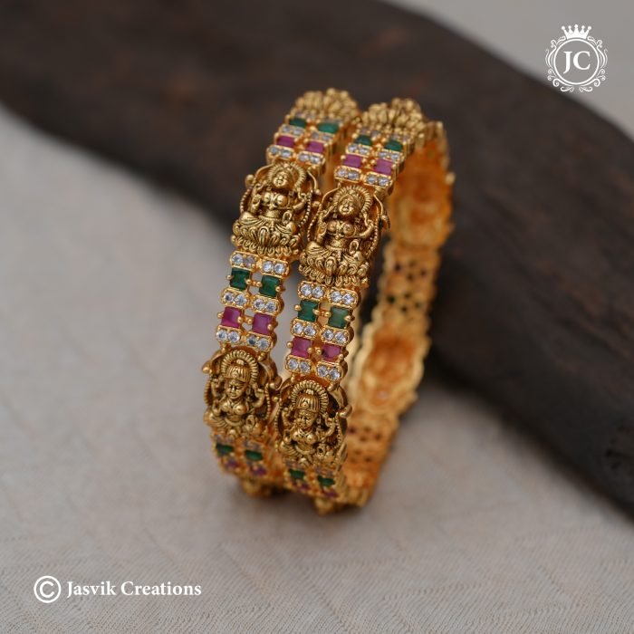 240 Premium Antique Lakshmi with AD Stone Bangle -JCBN240- 599 (3) 240 Premium Antique Lakshmi with AD Stone Bangle -JCBN240- 599 (3)