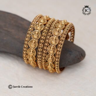 Matte Finish Lakshmi Bangle Combo Set - JCBN247