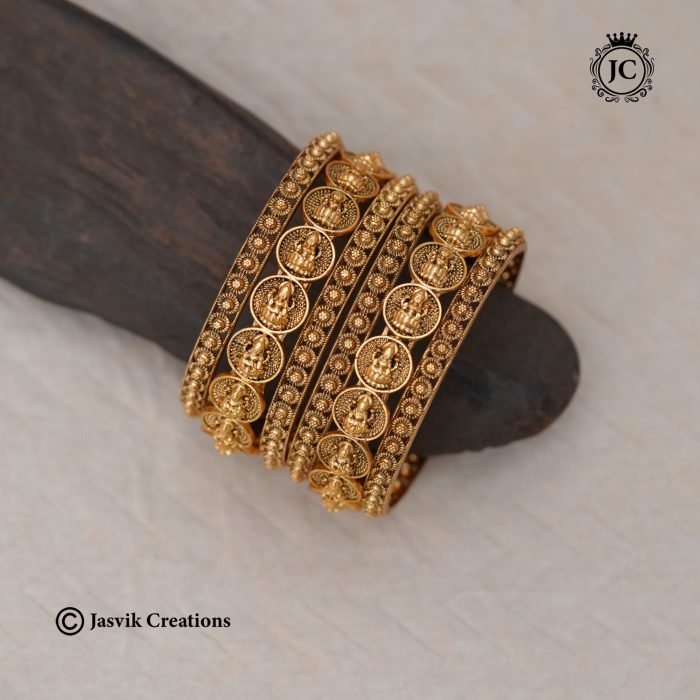 247 MAtte Finsh Lakshmi Bangle Combo Set-JCBN247 -550 (3)