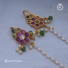 44 pEARL-wITH-fLOWER-hOOK-tYPE-maTTAL- JCML044 --220-(7)