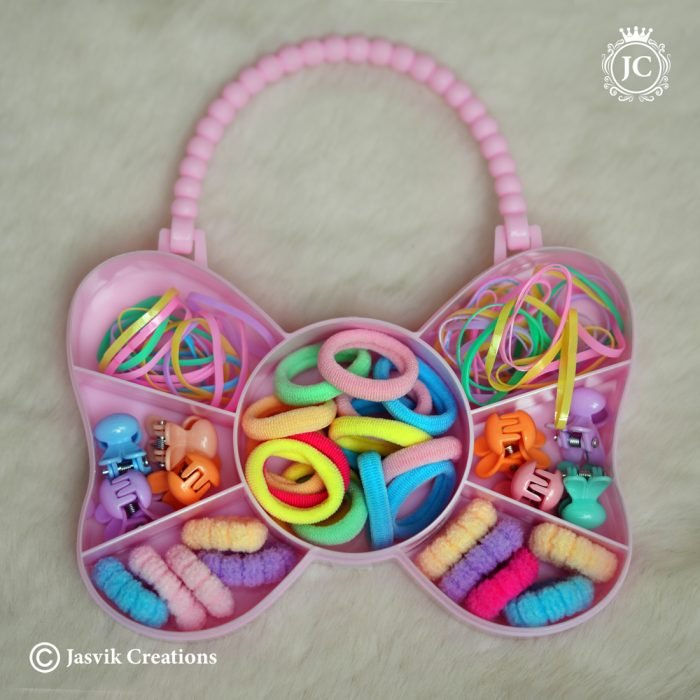 61 Kids Hairband Kit Butterfly Model ( Multi Shaded)-JCHB061- 120 (5)