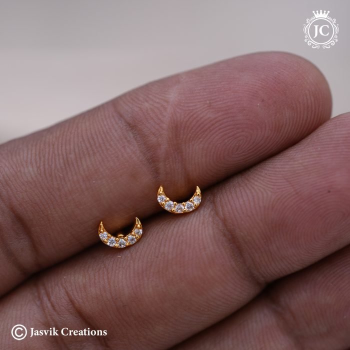 651 AD Moon Side Ear Rings-JCER651 - 99 (2) 651 AD Moon Side Ear Rings-JCER651 - 99 (2)