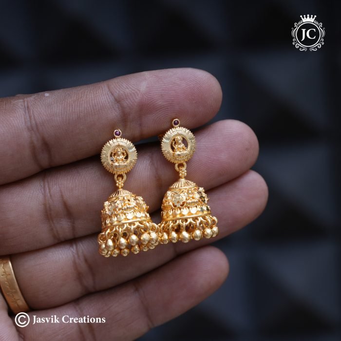 663 Forming-Real-Gold-Look-Lakshmi-Jhumka- JCER663--299