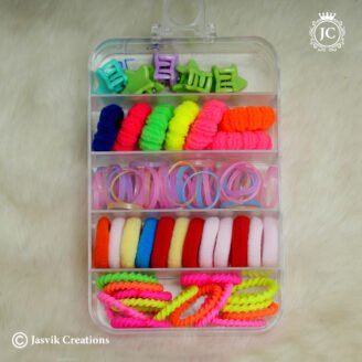 Colorful 5-Grid Kids Hair Bands & Clips Organizer Box - JCHB067