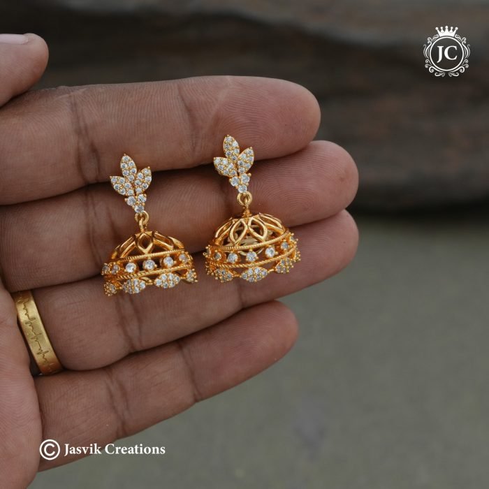 704 Microplated Diamond Replica Jhumka-JCER 704 - 350 (3)